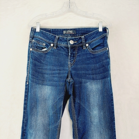 Silver Jeans Suki Mid Slim Boot Blue Casual Denim Jeans P2410 - Picture 4 of 11